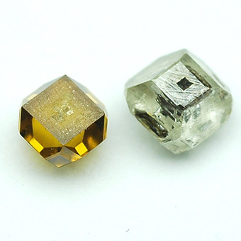 HPHT synthetic rough diamonds.