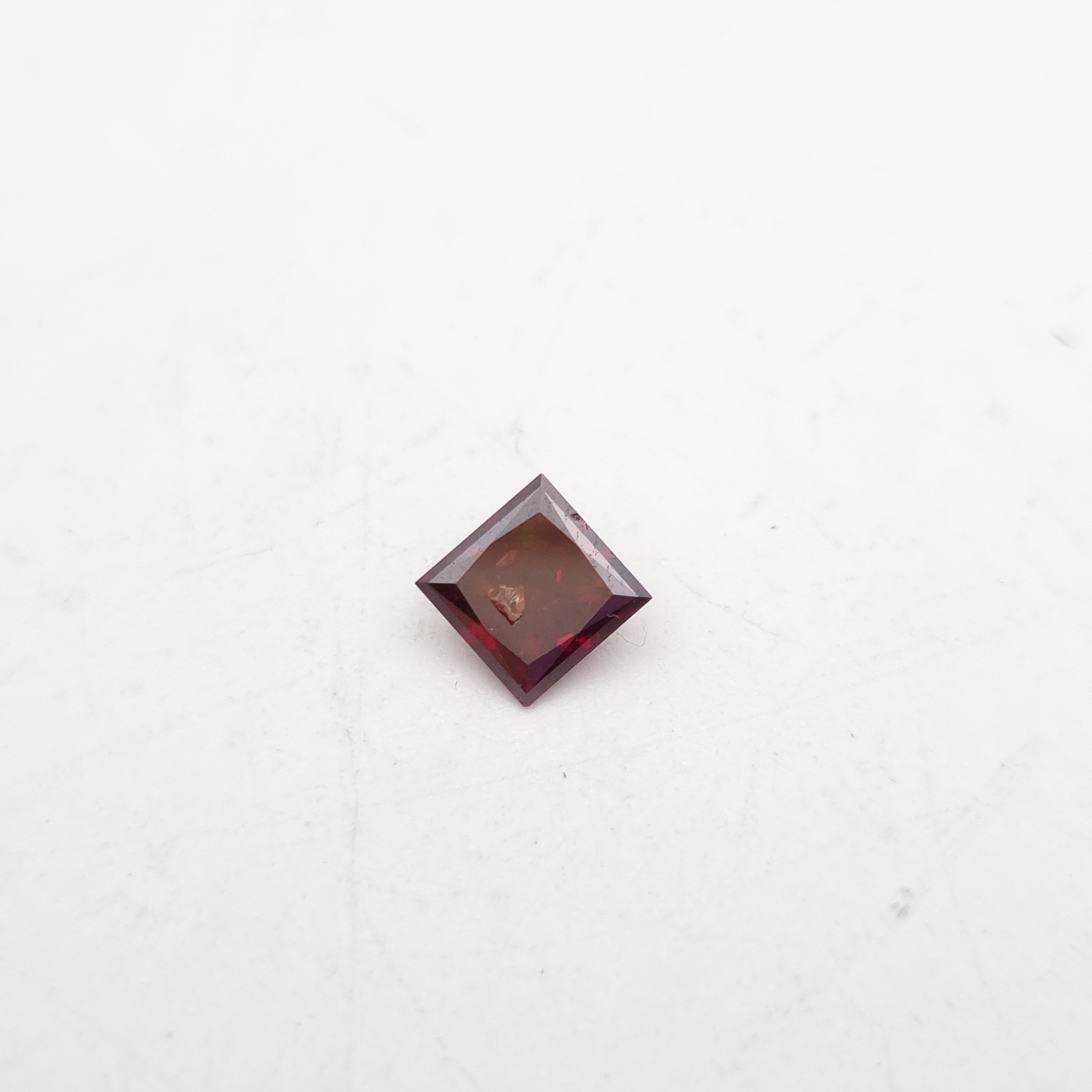 HPHT Synthetic Red Diamond, 0.655ct