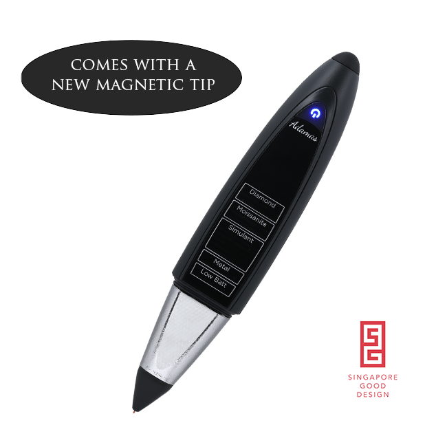 Adamas  Enhanced Diamond & Moissanite Tester: Redesigned Magnetic Tip for  0.01 Carat Authentication